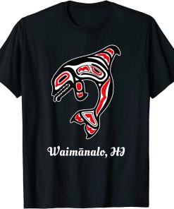 Native Waimanalo Hawaii Red Orca Killer Whale T-Shirt